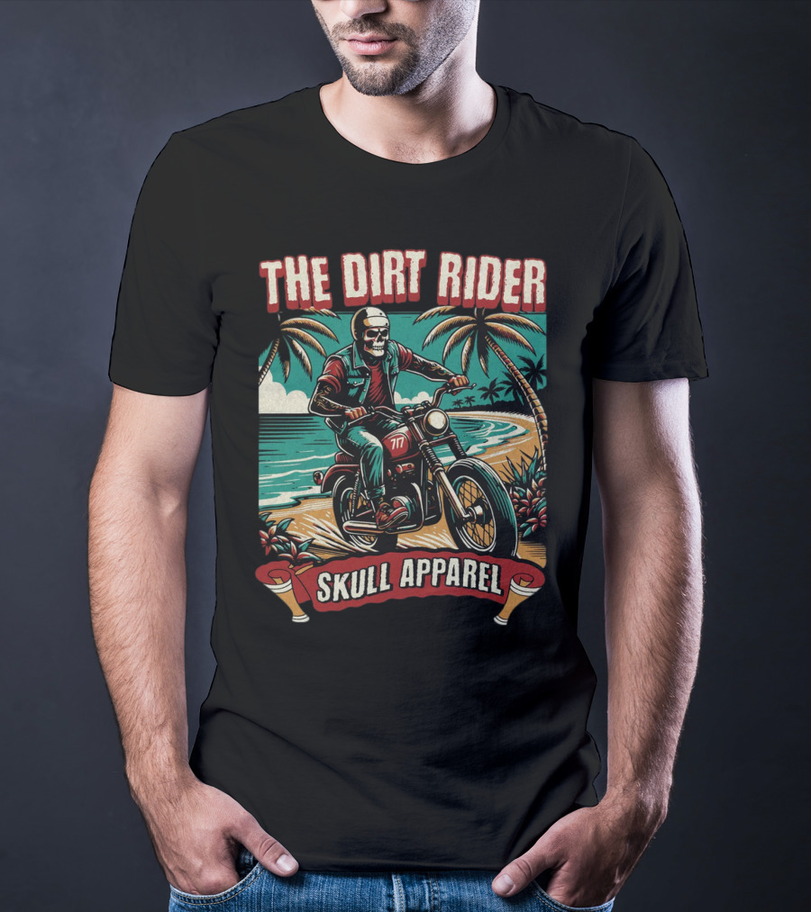 The Dirt Rider Skull Apparel 177 Beach Motorcycle Adventure T-Shirt
