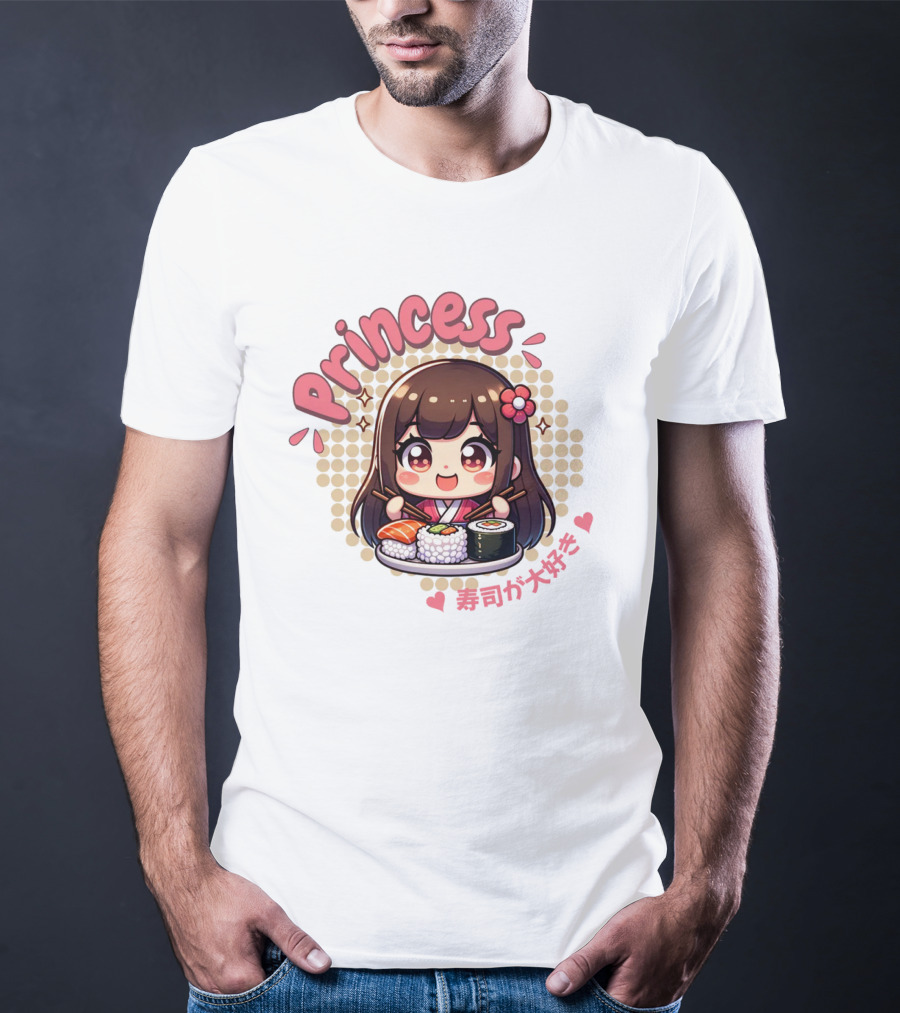 Princess Sushi Japanese Girl Cute T-Shirt