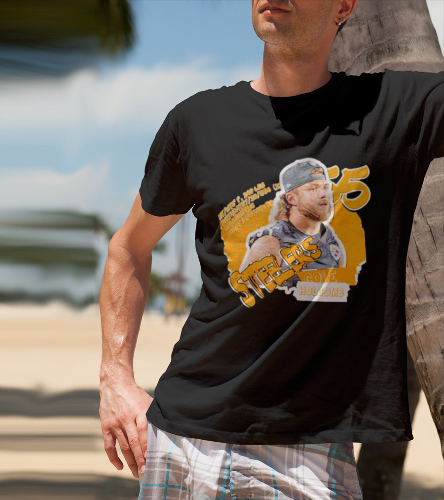 Steelers Football Cole Holcomb 55 Weight 240 Lbs Height 6'1 T-Shirt