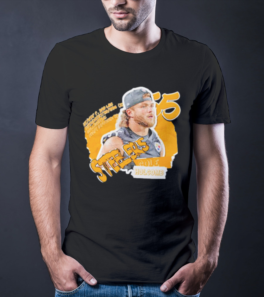 Steelers Football Cole Holcomb 55 Weight 240 Lbs Height 6'1 T-Shirt