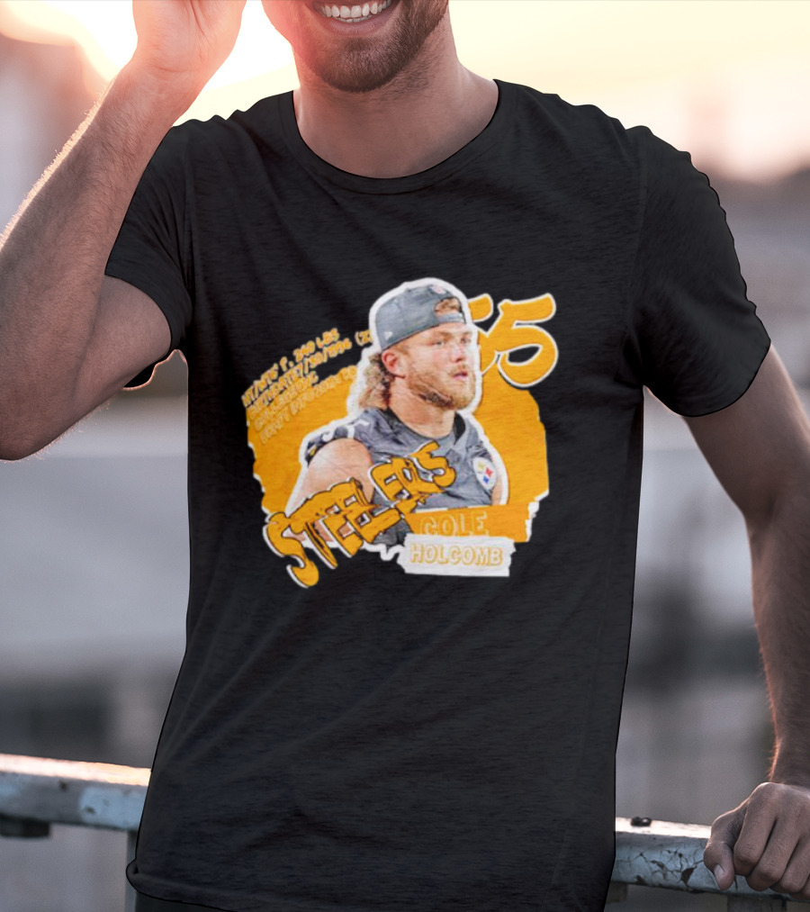 Steelers Football Cole Holcomb 55 Weight 240 Lbs Height 6'1 T-Shirt