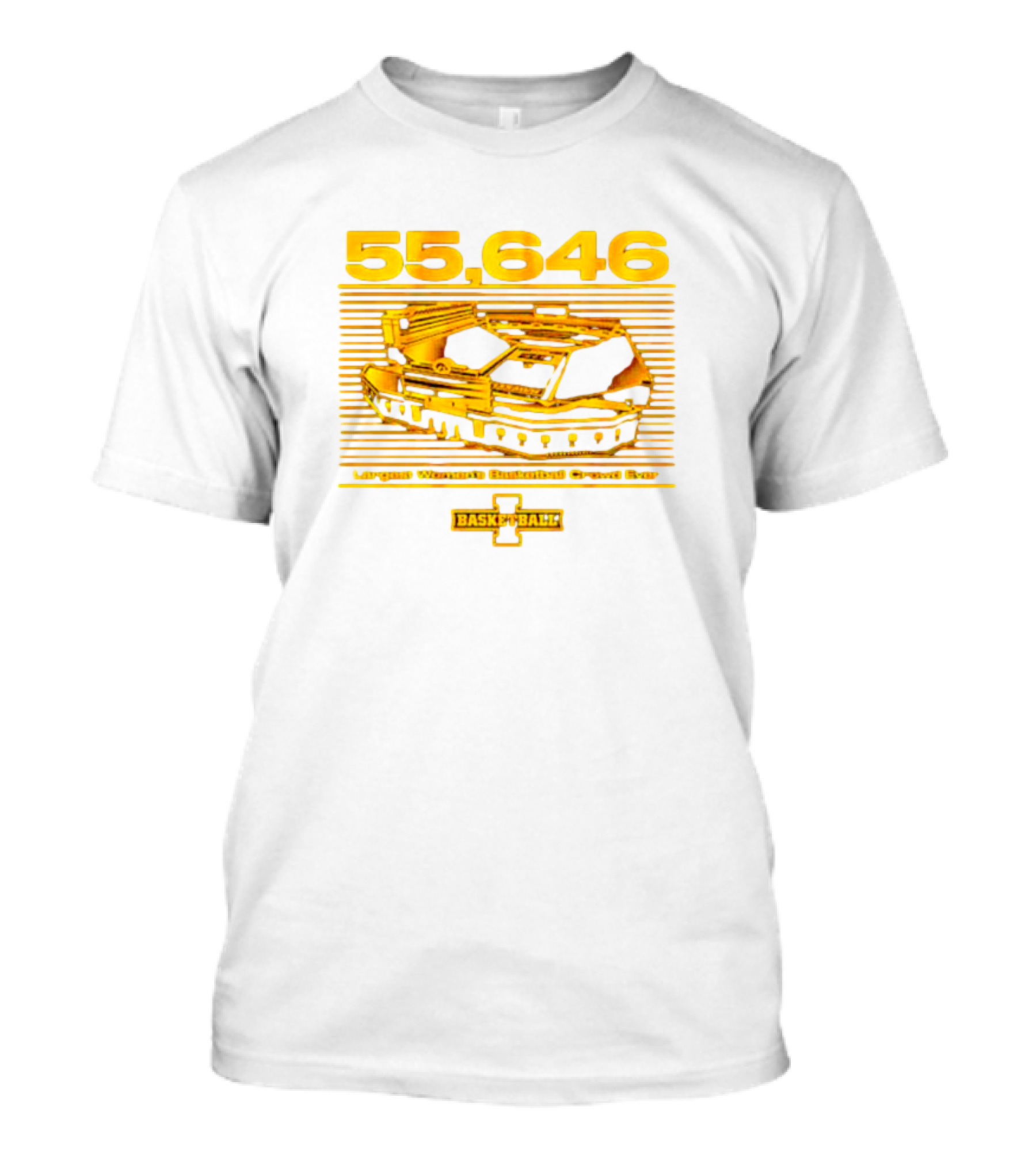 55,646 Largest Women's Basketball Crowd Ever Iowa Basketball Kinnick T-Shirt