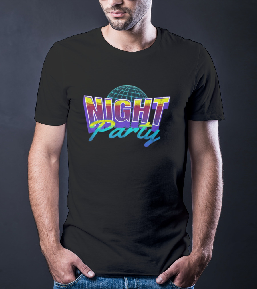 NIGHT Party Disco Ball Retro T-Shirt