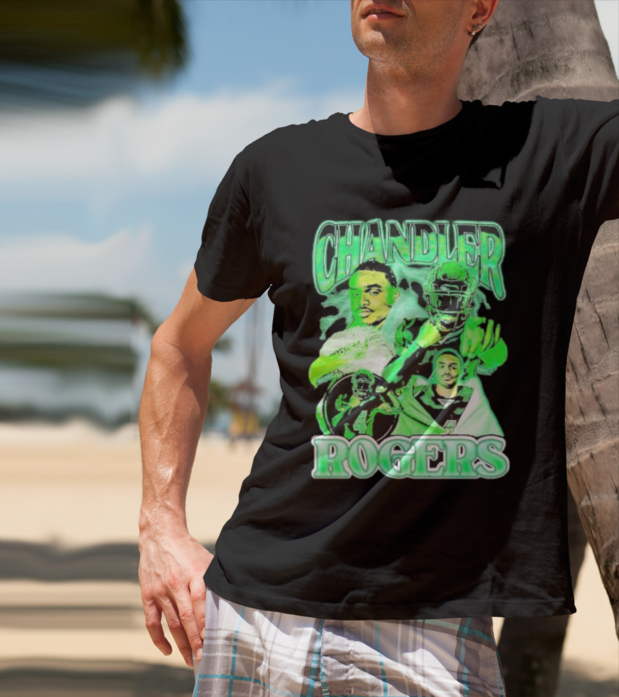 Chandler Rogers Vintage Lightweight Football Eagle Green T-Shirt