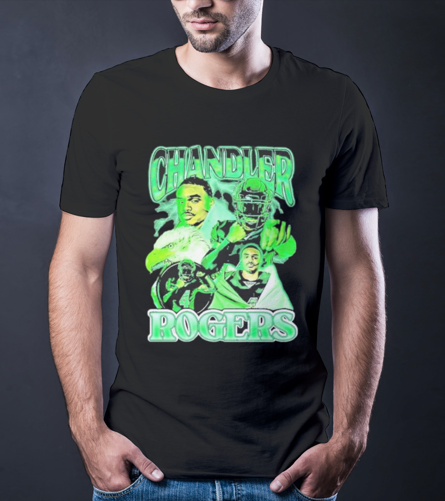 Chandler Rogers Vintage Lightweight Football Eagle Green T-Shirt