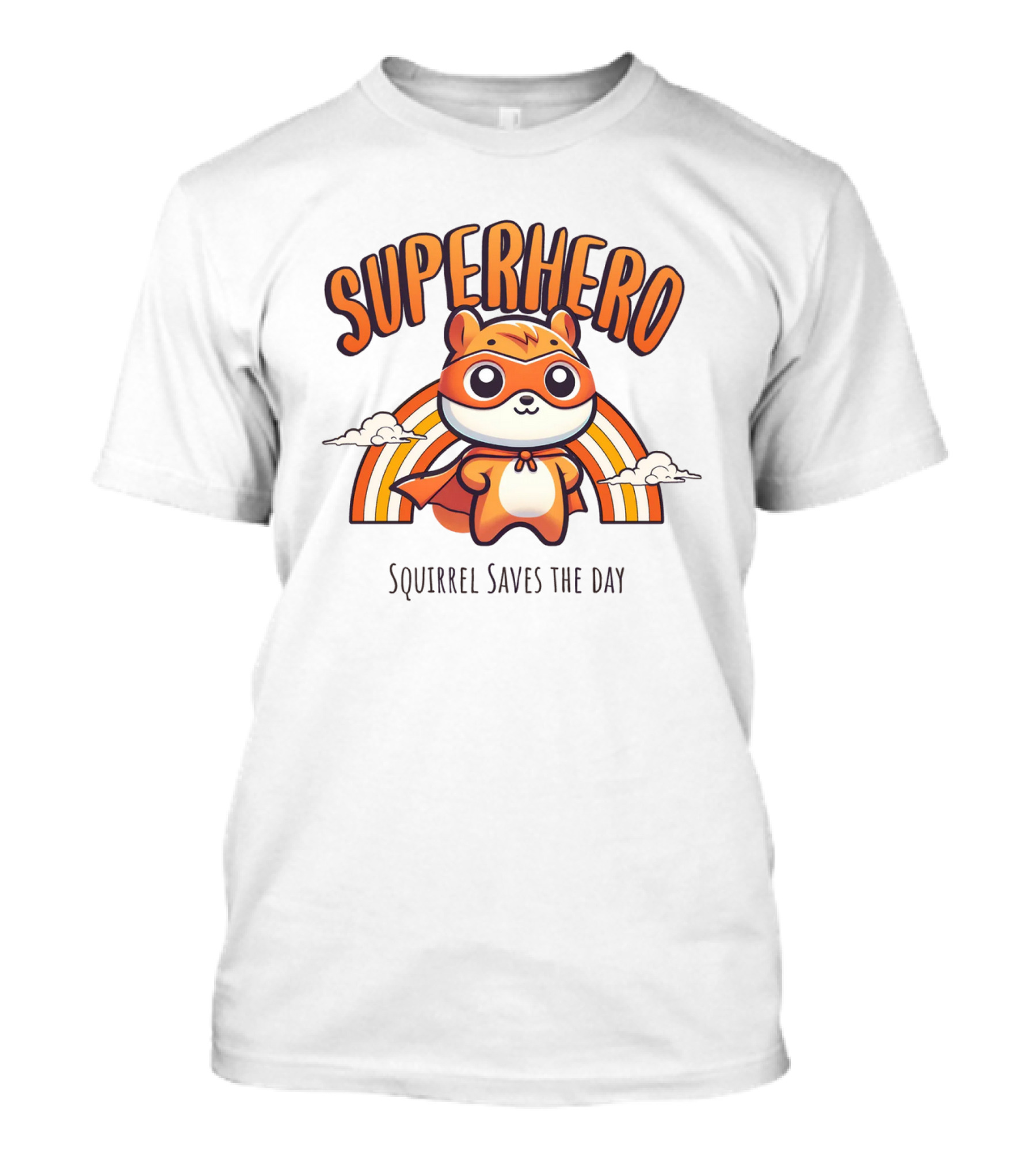 Superhero Squirrel Saves The Day T-Shirt