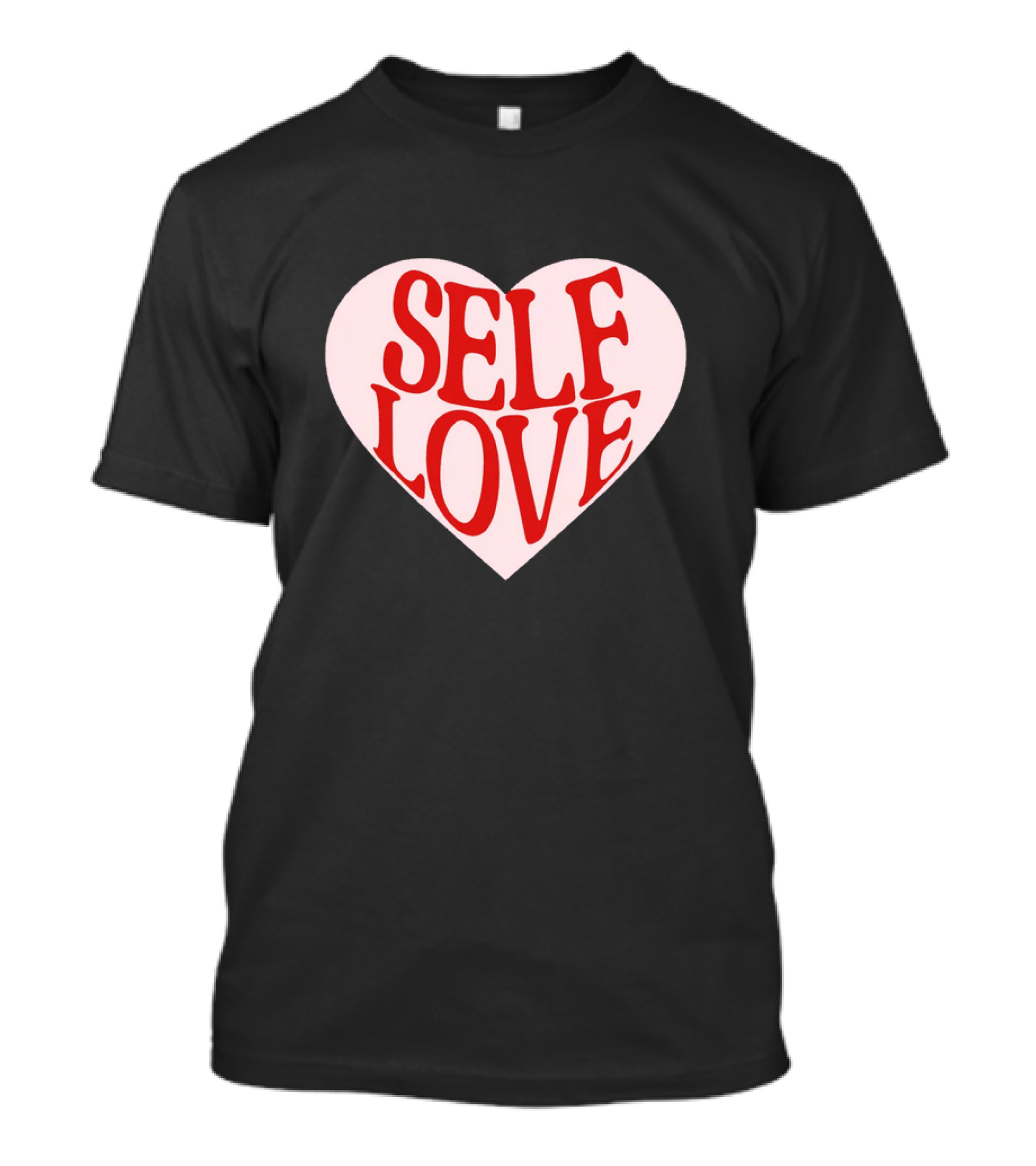 SELF LOVE Heart Retro Bold Typography T-Shirt