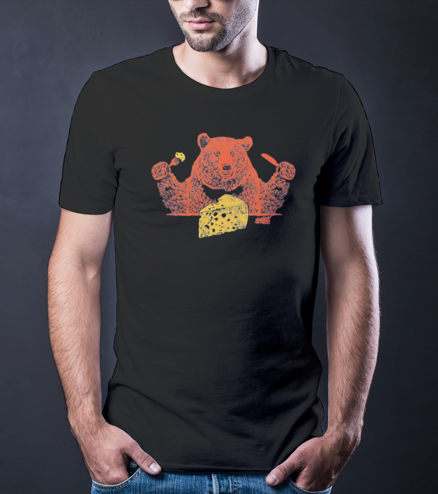 Chicago Bears Let's Eat Cheese Bear Eating Cheese T-Shirt
