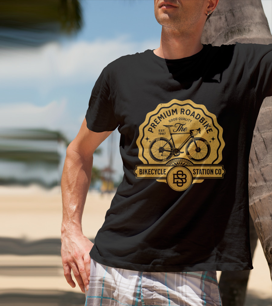 Premium Roadbike Good Quality Bikecycle Station Co. Est. 1987 T-Shirt