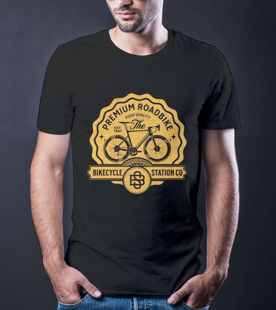 Premium Roadbike Good Quality Bikecycle Station Co. Est. 1987 T-Shirt