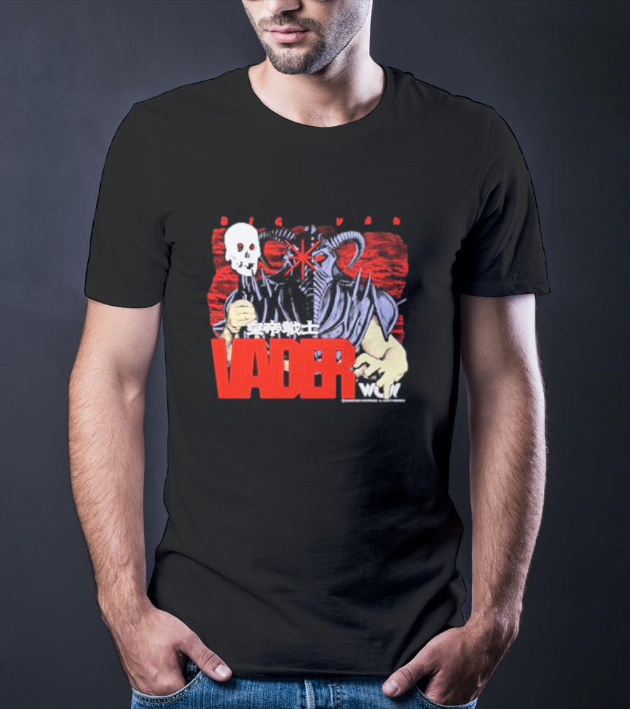 Big Van Vader WCW Skull Mask Japanese Text T-Shirt