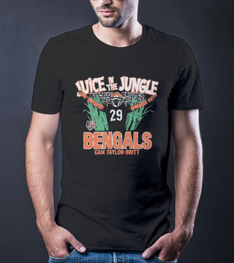 Juice In The Jungle Bengals Cam Taylor-Britt 29 T-Shirt