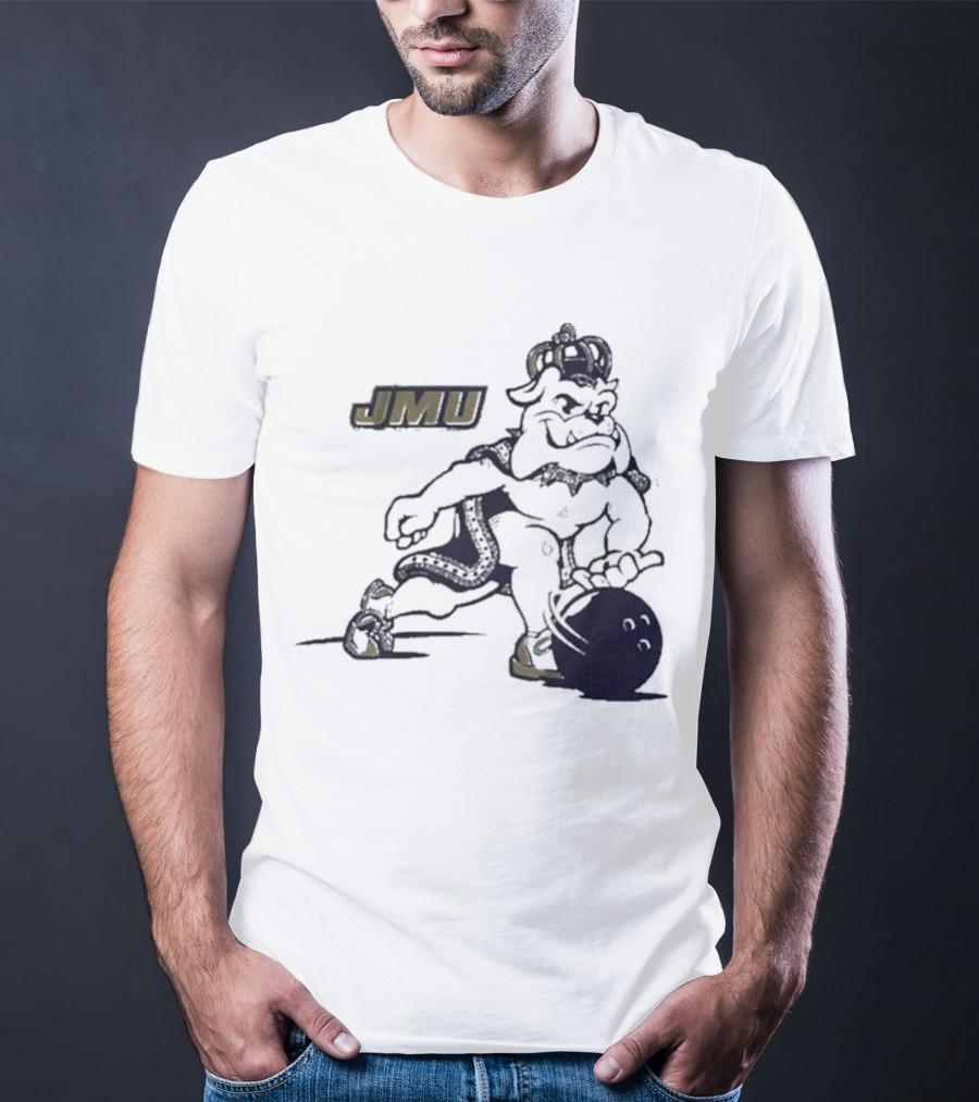 JMU Dukes Football Bowling Mascot T-Shirt