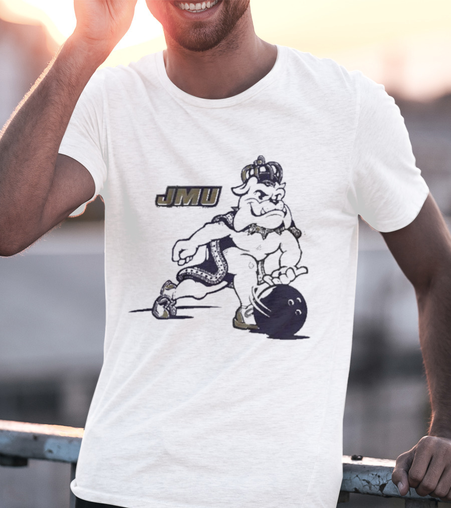 JMU Dukes Football Bowling Mascot T-Shirt