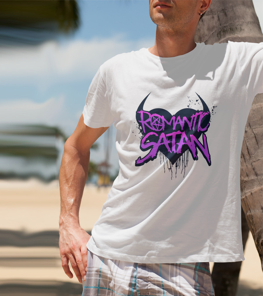 Romantic Satan Heart And Pentagram T-Shirt