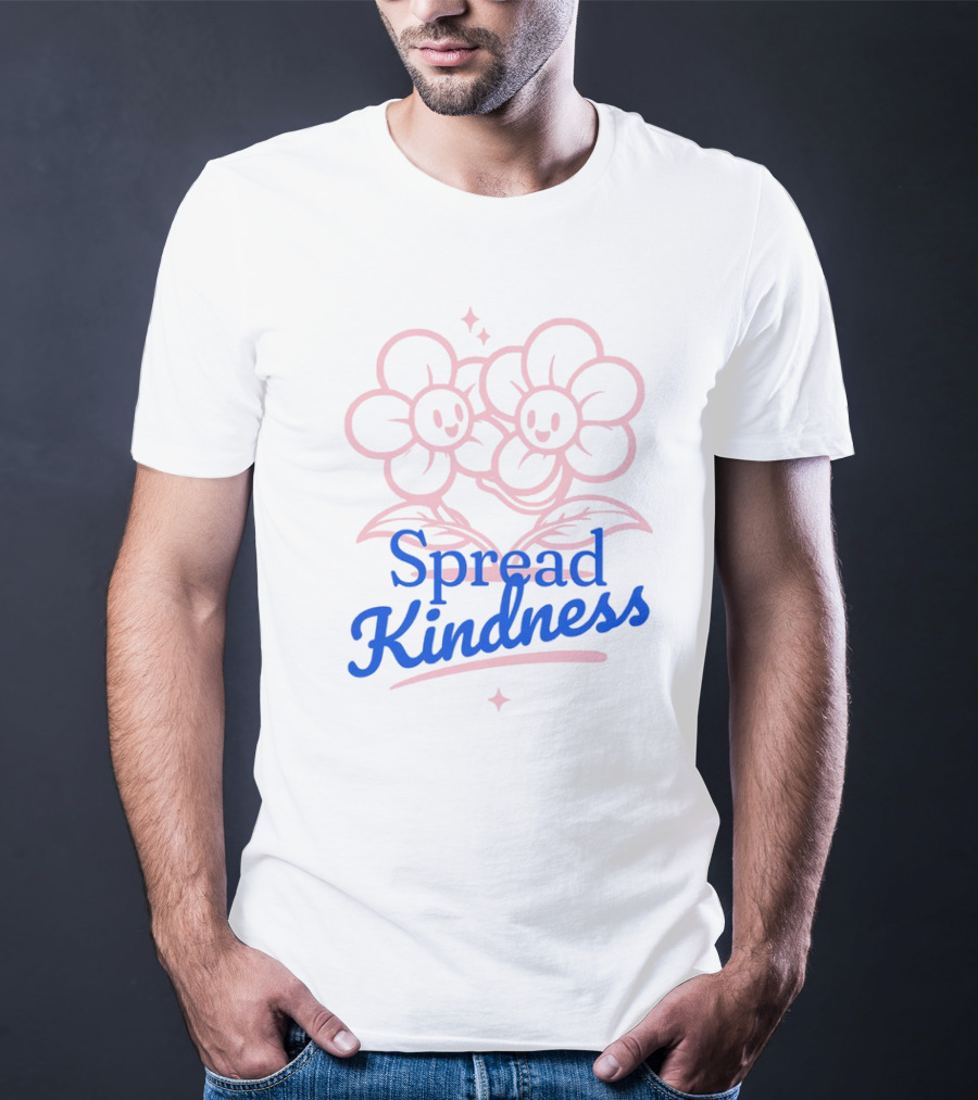 Spread Kindness Cute Smiling Flowers T-Shirt