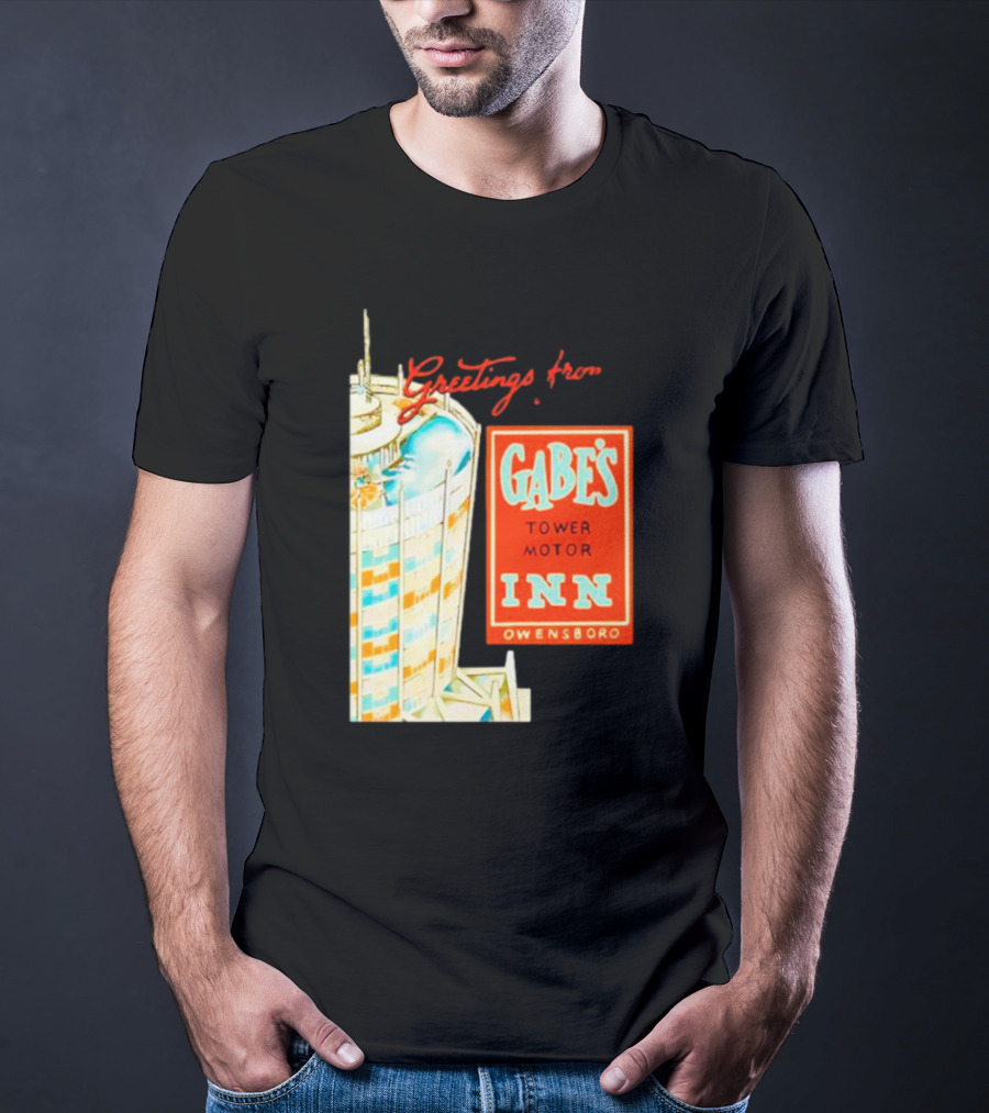 Greetings From Gabe's Tower Motor Inn Owensboro Retro Travel Souvenir T-Shirt