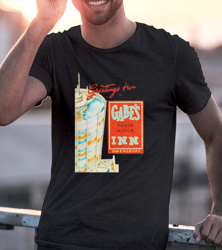 Greetings From Gabe's Tower Motor Inn Owensboro Retro Travel Souvenir T-Shirt