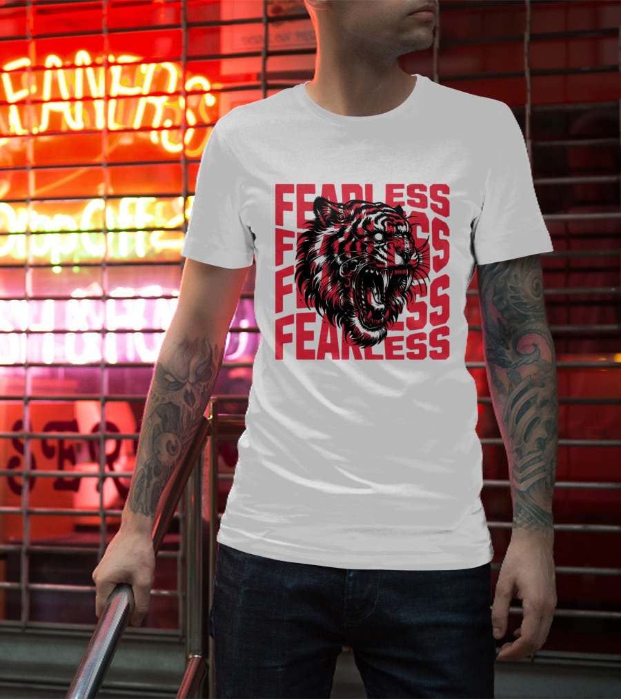 FEARLESS Fearless Tiger Roaring Face T-Shirt
