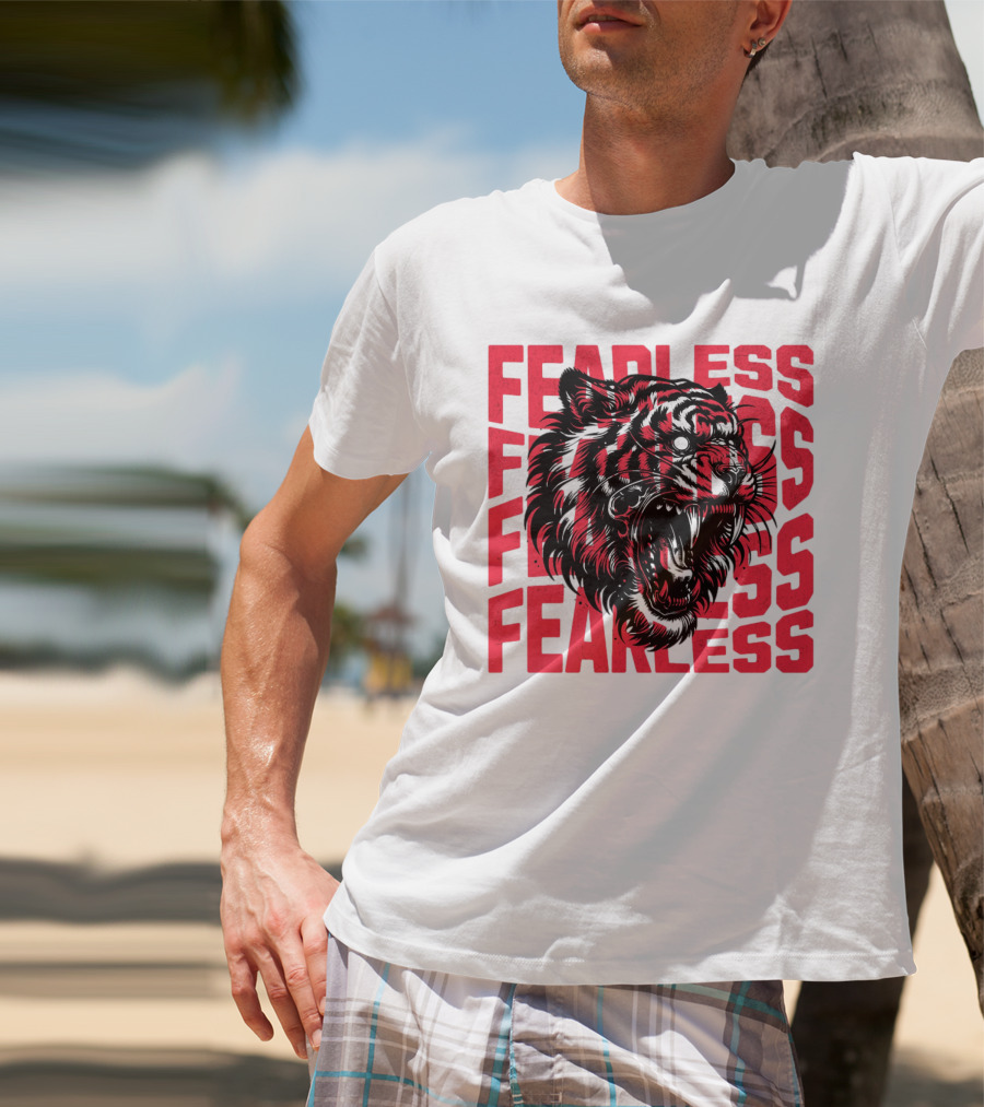 FEARLESS Fearless Tiger Roaring Face T-Shirt