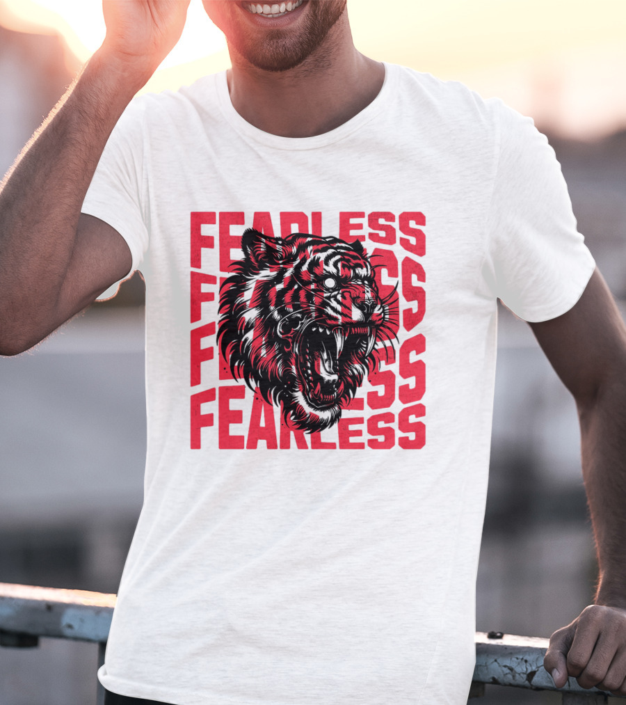 FEARLESS Fearless Tiger Roaring Face T-Shirt