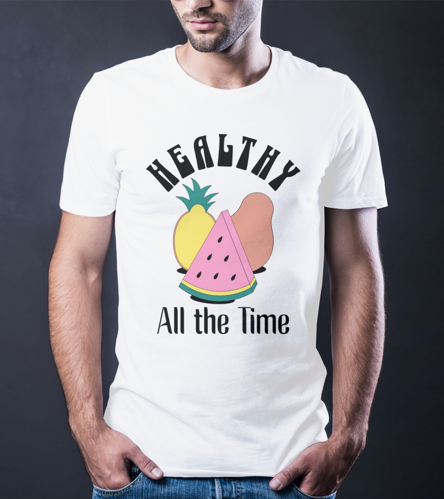 Healthy All The Time Watermelon Lemon Pear T-Shirt