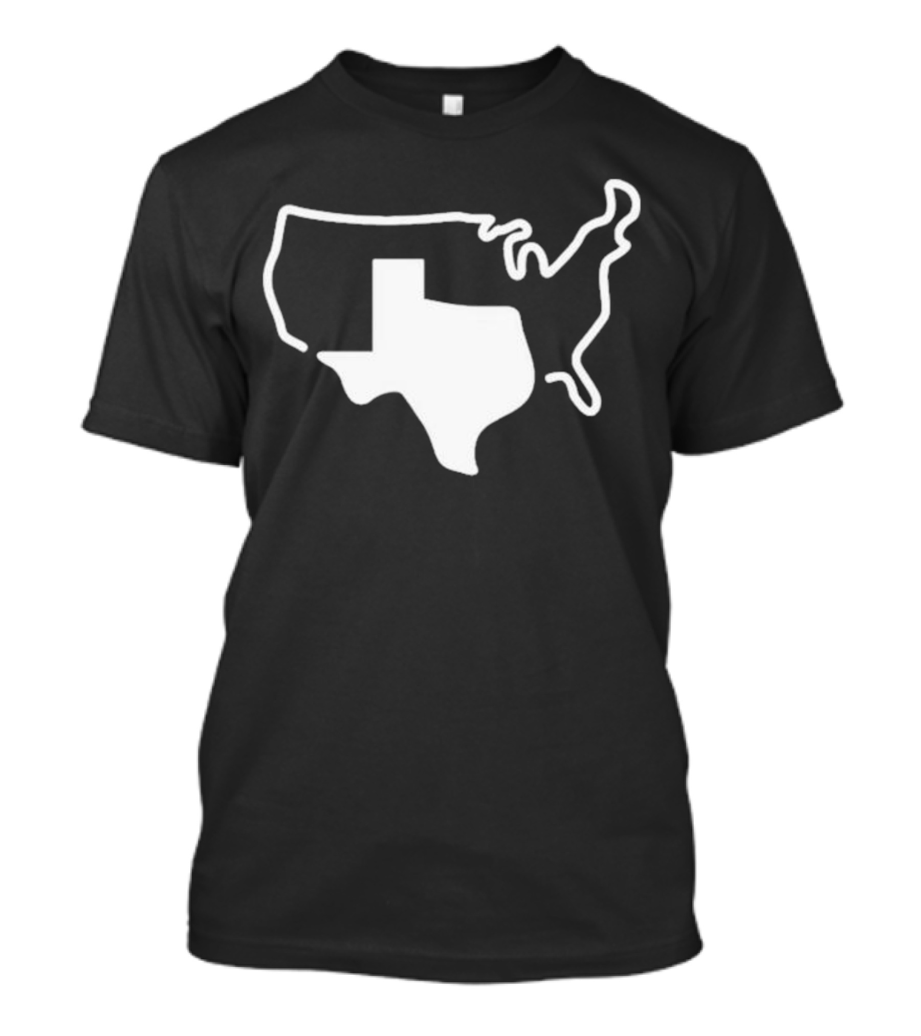 Grand Texas Humor Map Outline T-Shirt