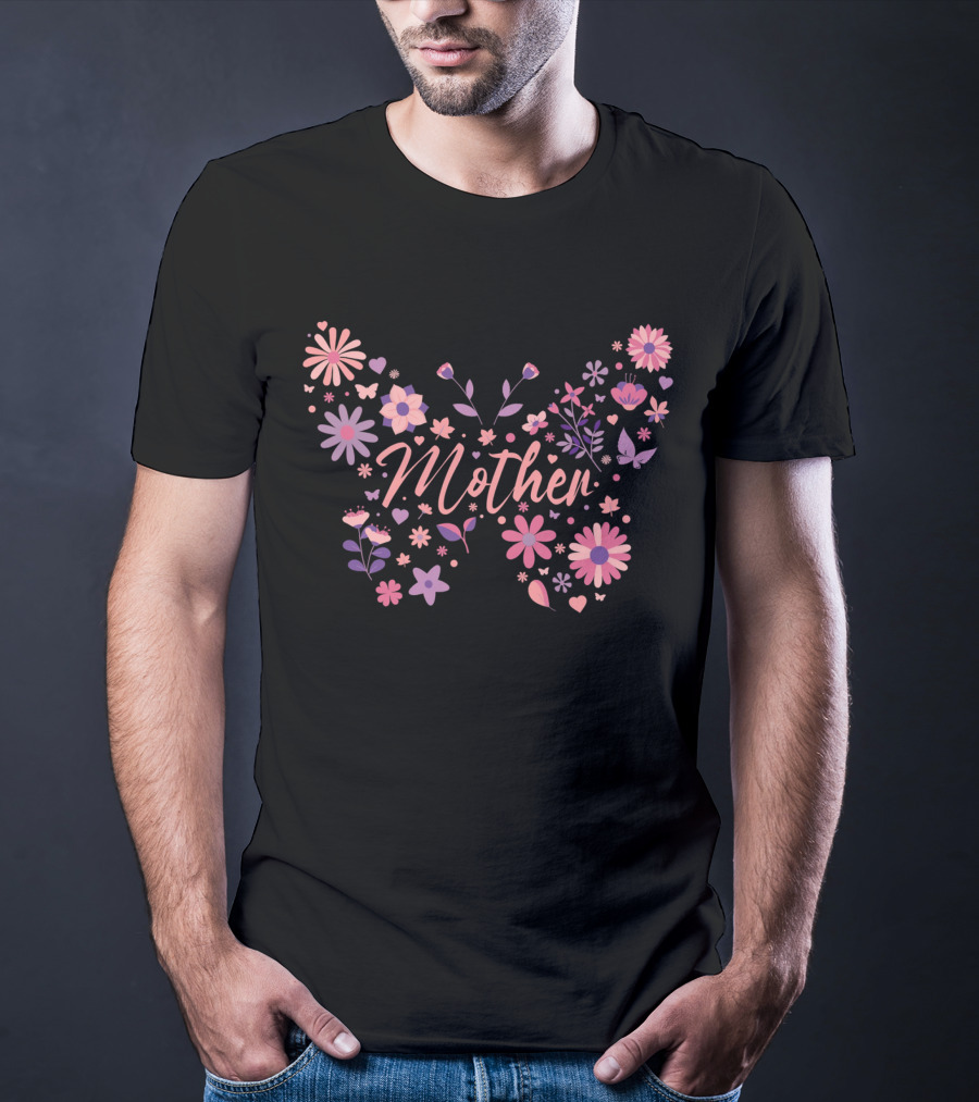 Mother Floral Butterfly Blossoms T-Shirt
