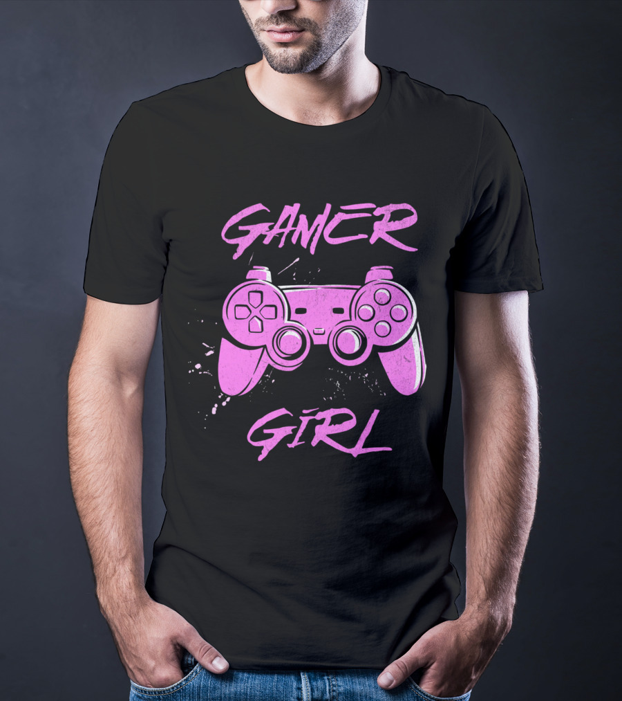 Gamer Girl Pink Controller T-Shirt