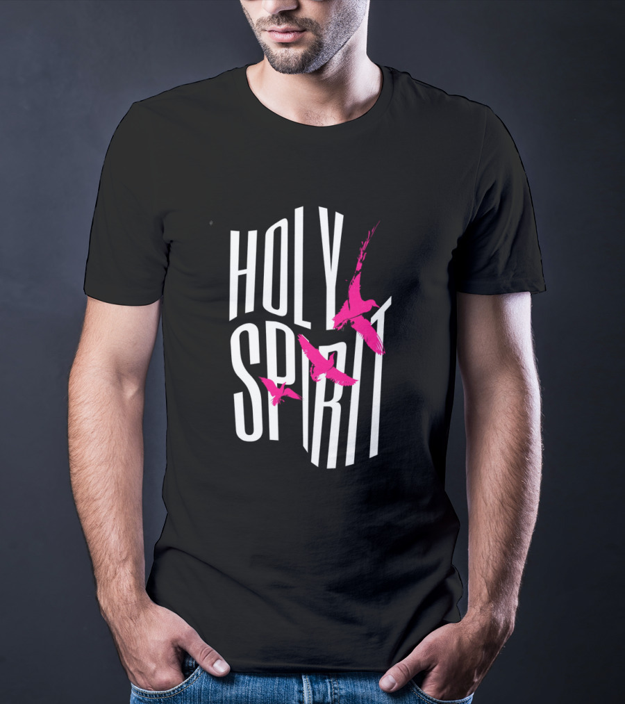 Holy Spirit Pink Birds Streetwear T-Shirt