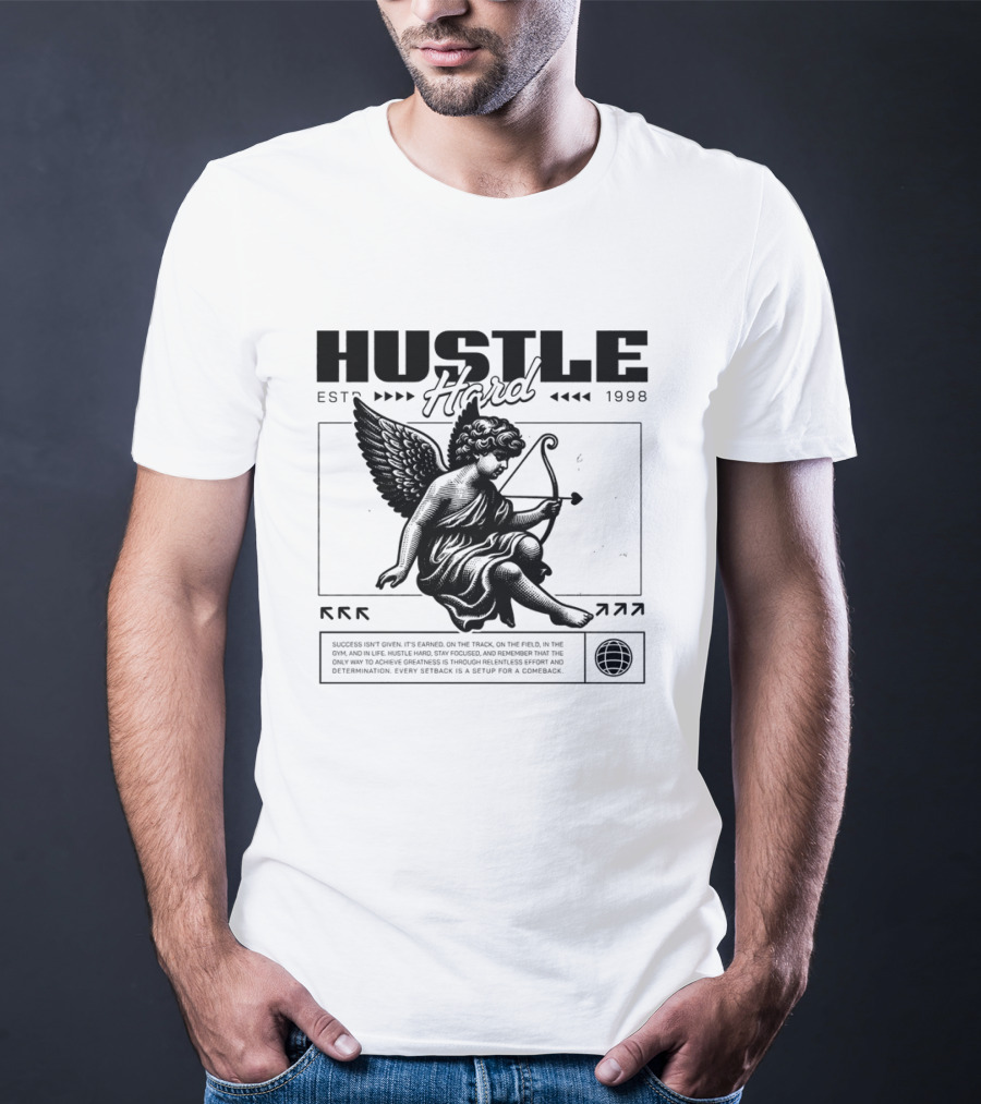 Hustle Hard Angel EST 1998 T-Shirt