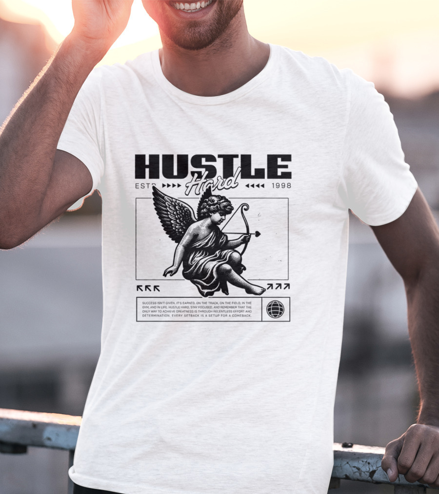Hustle Hard Angel EST 1998 T-Shirt