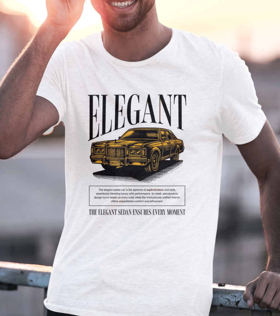 ELEGANT Sedan Sophistication Style Performance Comfort T-Shirt