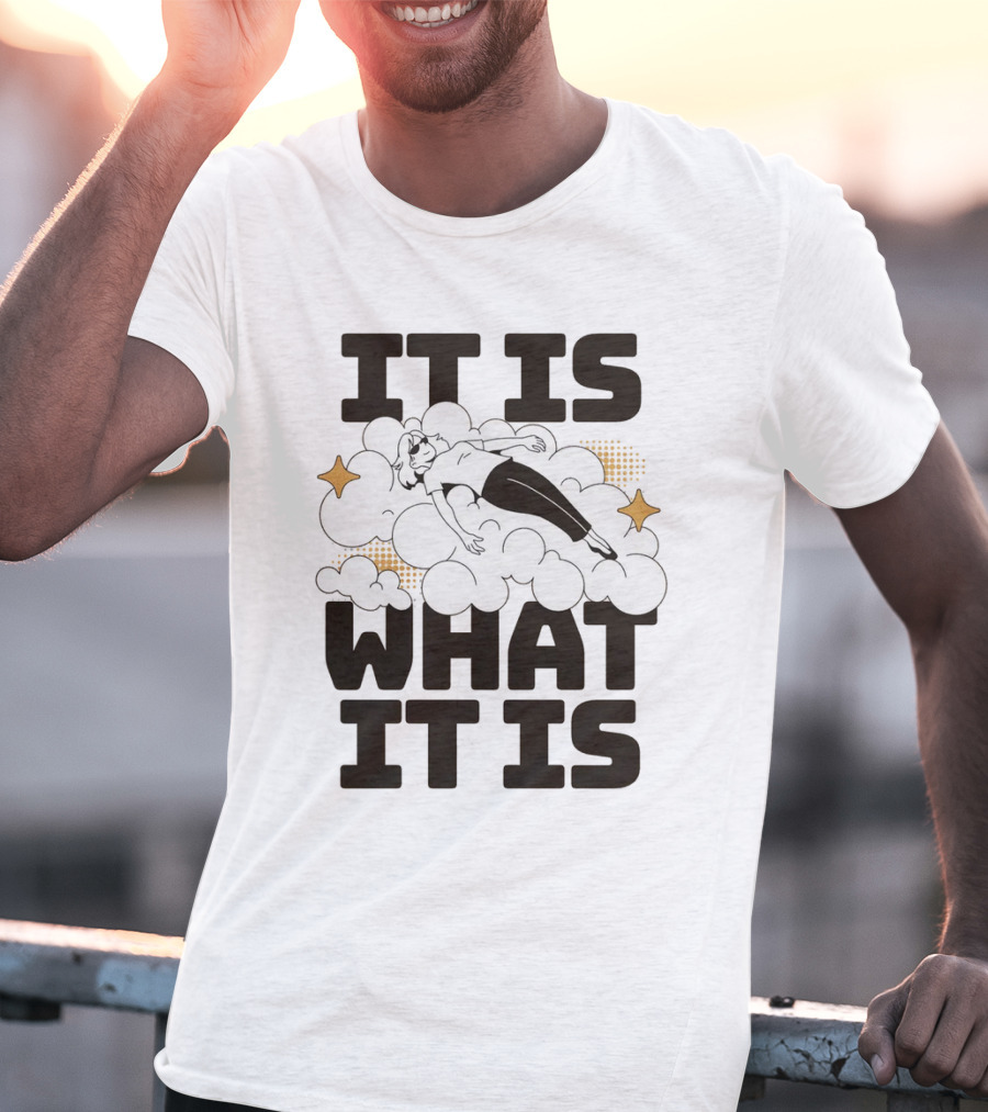 IT IS WHAT IT IS Clouds And Stars Relaxed Figure T-Shirt