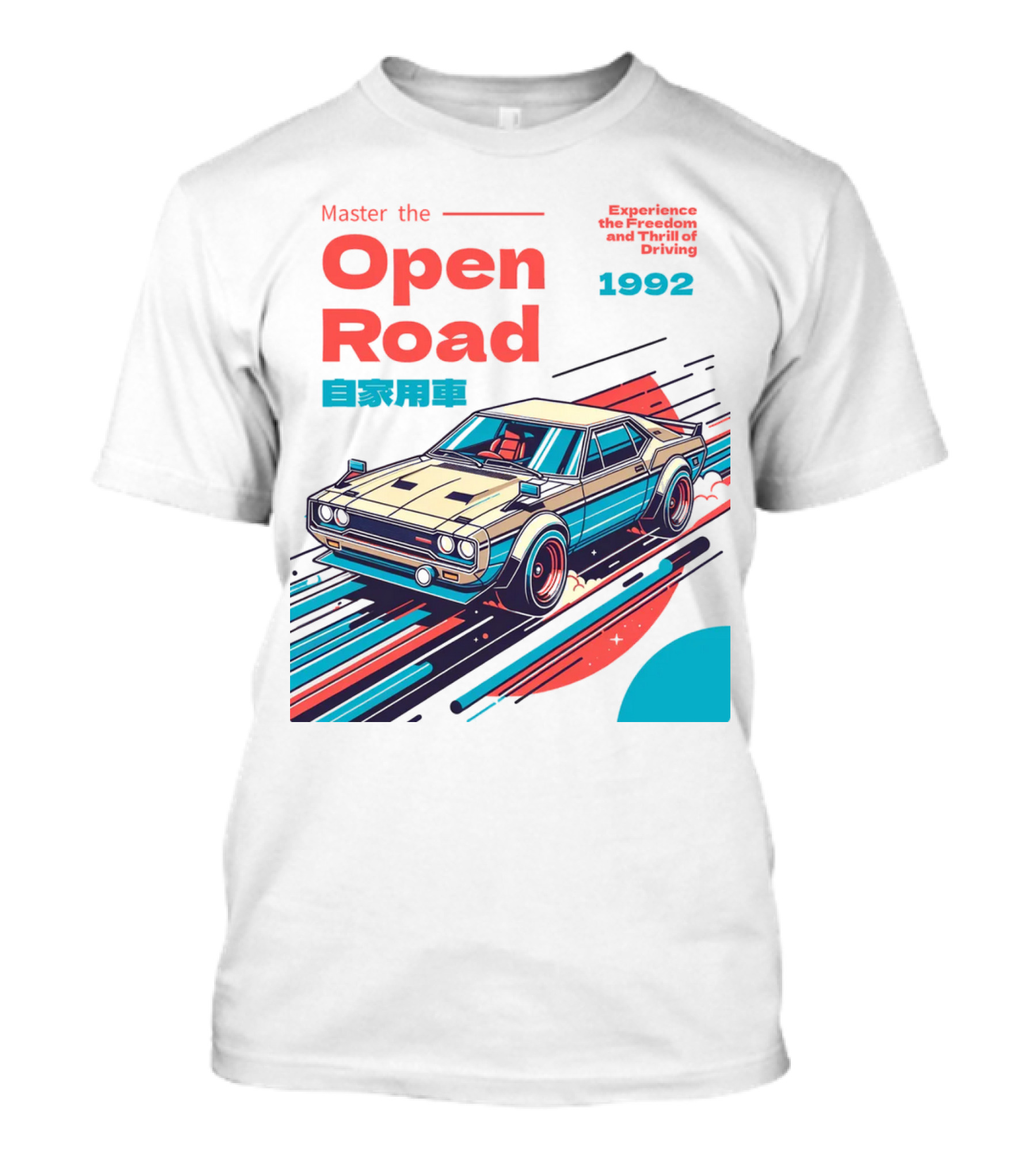 Master The Open Road 1992 Experience The Freedom And Thrill Of Driving Japan Car T-Shirt
