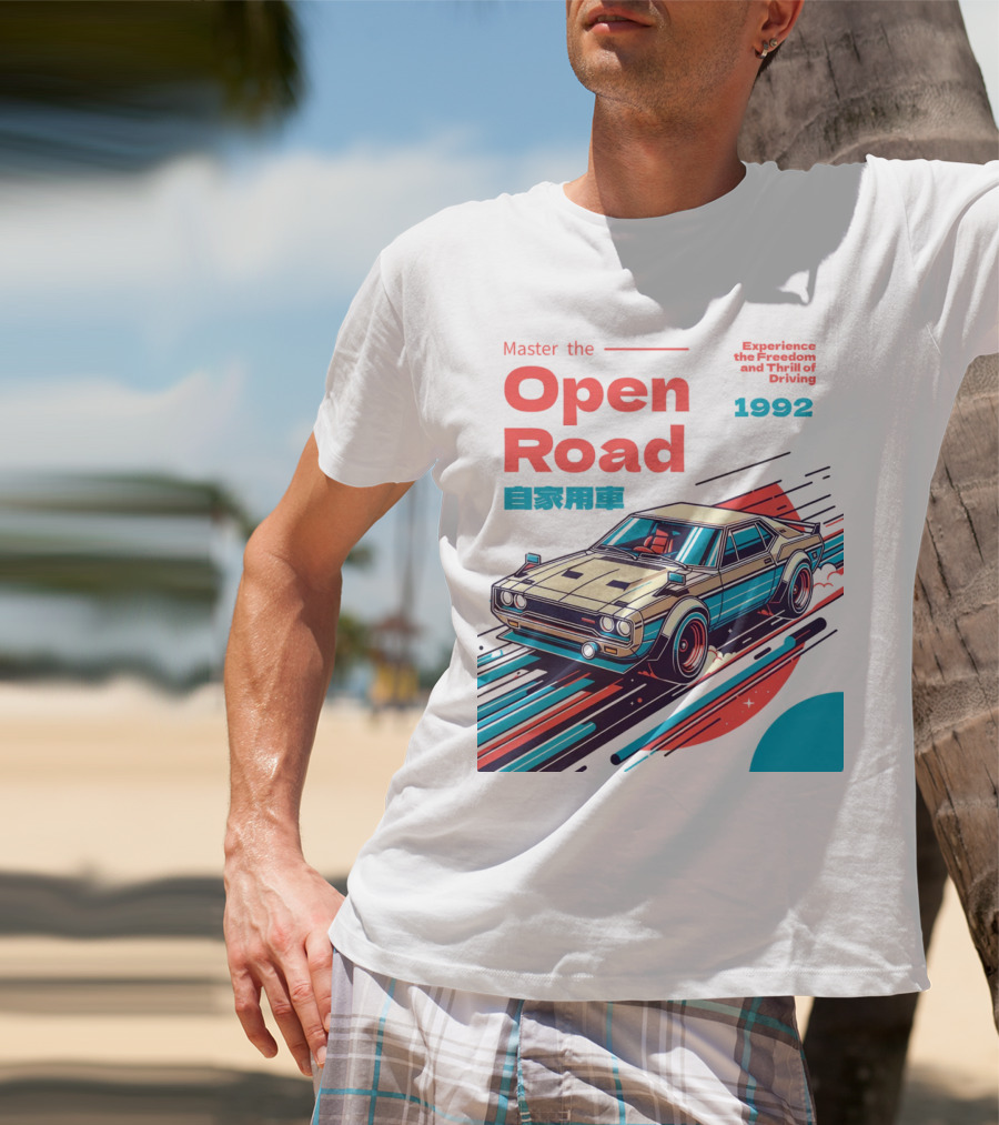 Master The Open Road 1992 Experience The Freedom And Thrill Of Driving Japan Car T-Shirt