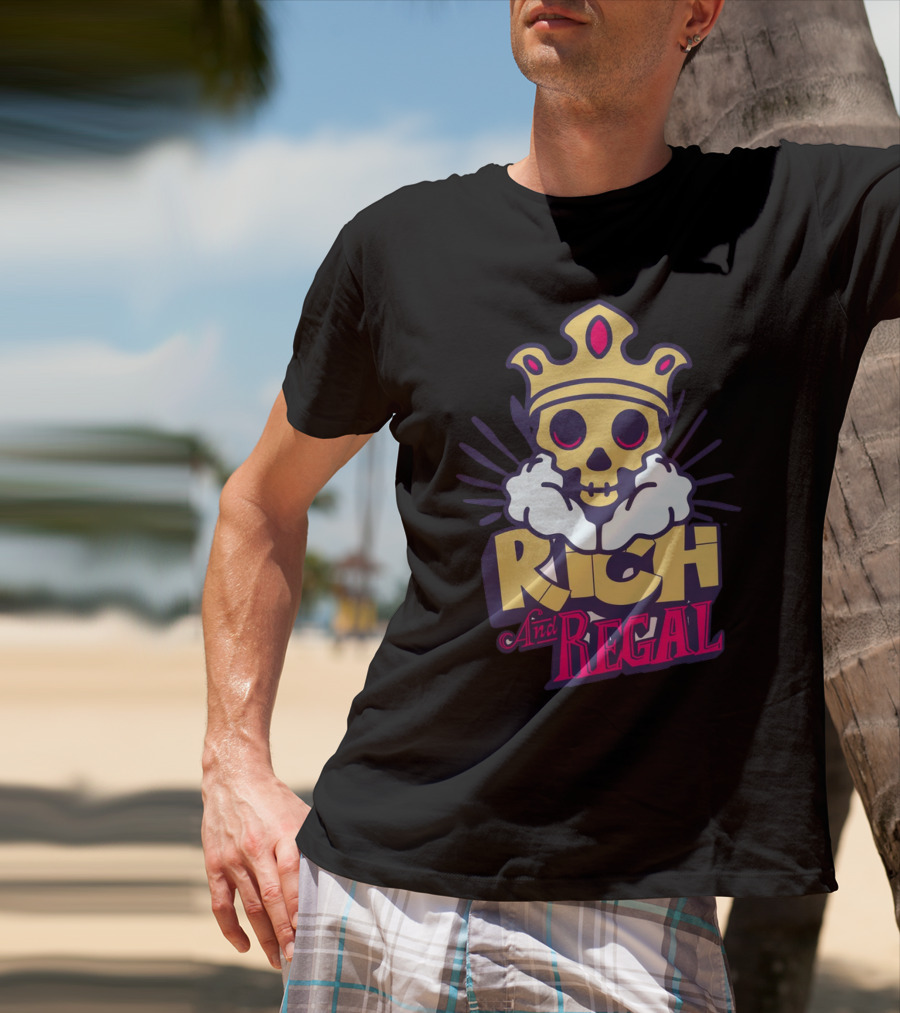Rich And Regal Skull With Crown Icon T-Shirt