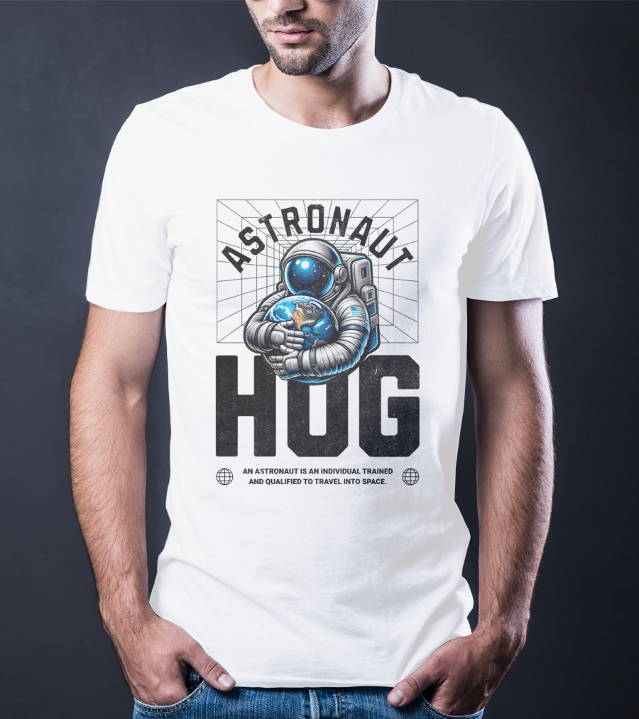 Astronaut Hug Earth Embrace Space Travel Qualification T-Shirt