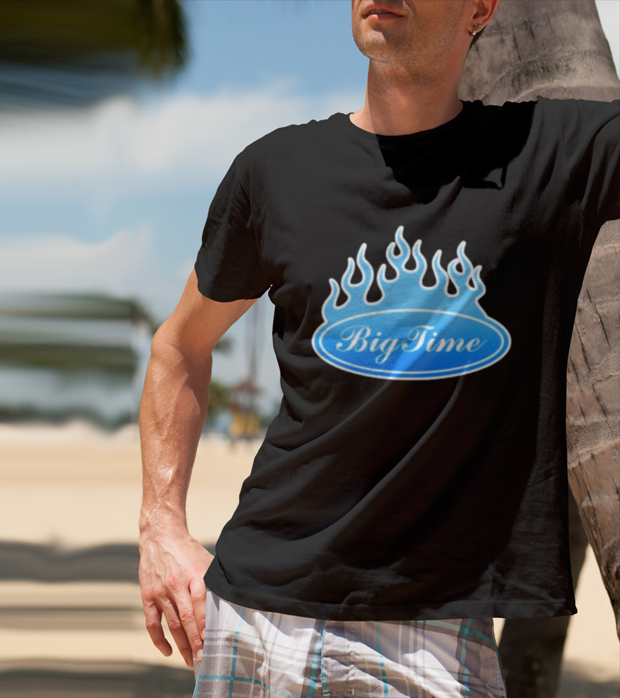 Big Time Blue Flame Oval Emblem T-Shirt