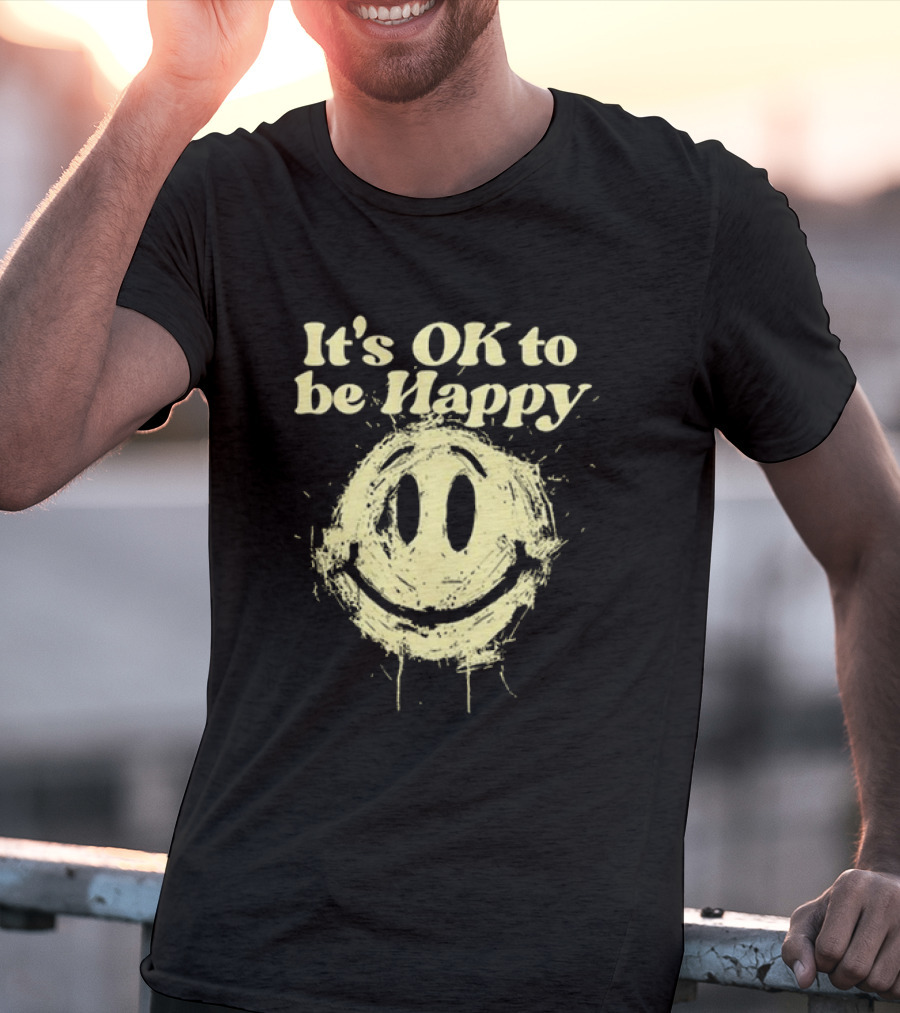 DJ KHALED It’s OK To Be Happy Distorted Smiley T-Shirt