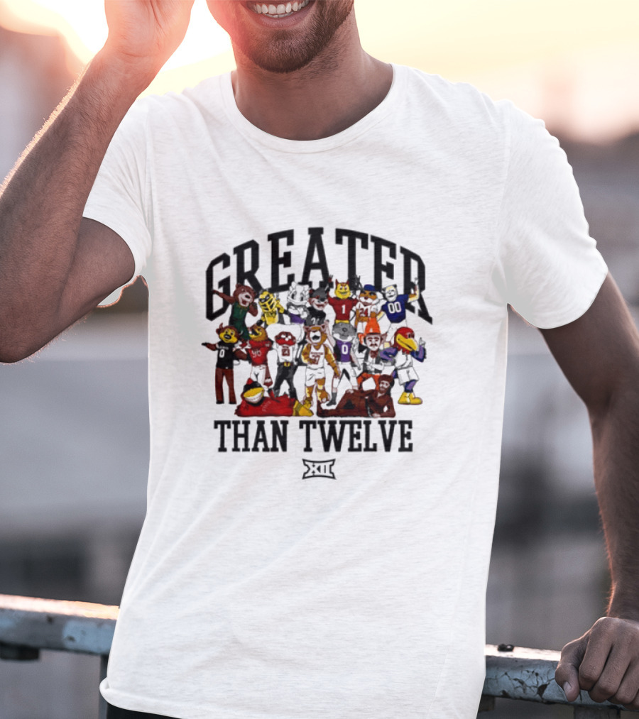 Greater Than Twelve Big 12 Conference Mascot Family T-Shirt