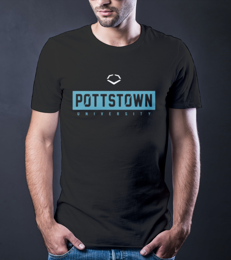 Pottstown University Gaming Logo Style With Geometric Emblem T-Shirt