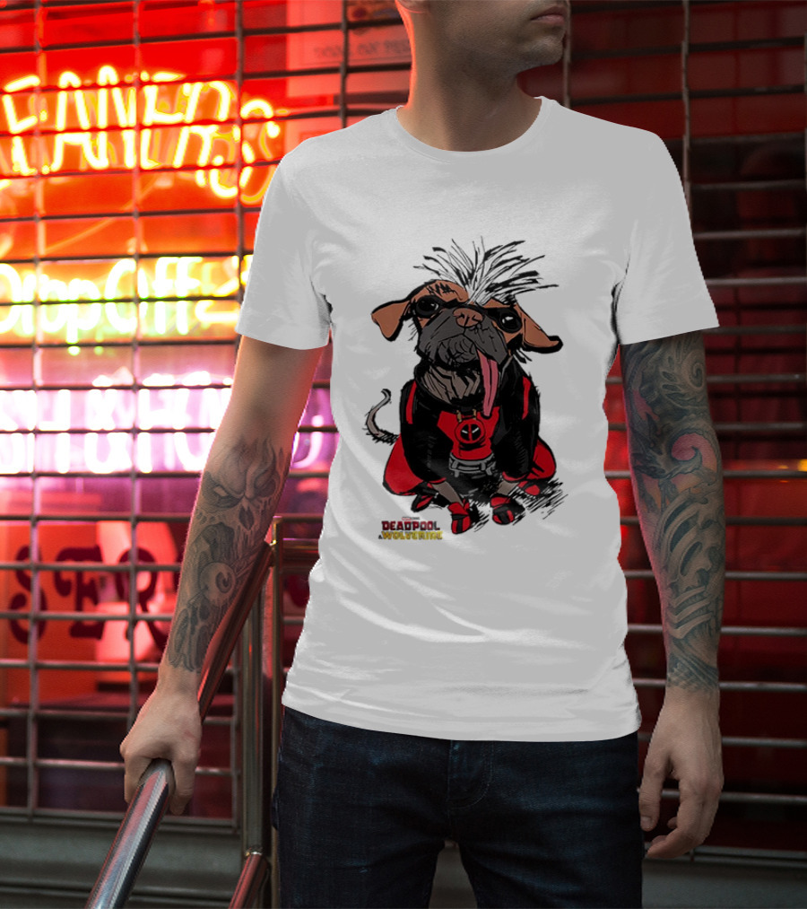 Retro 70 Wolverine Sketchy Dogpool Comic T-Shirt