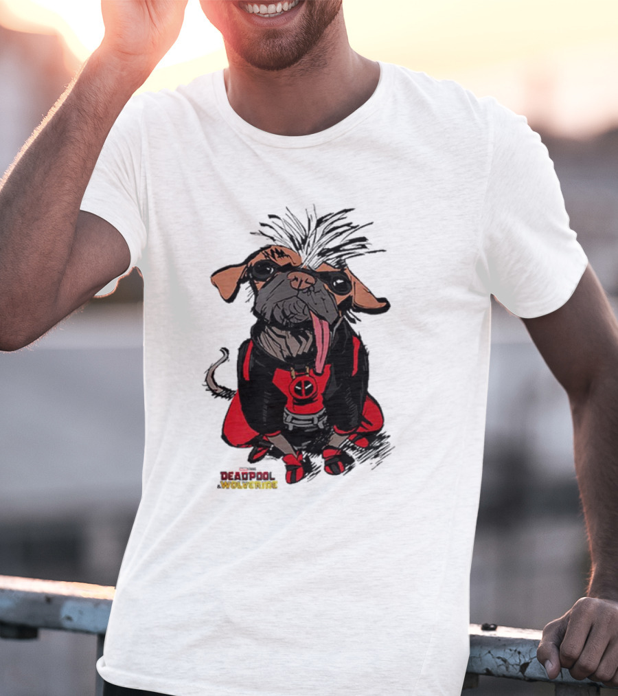 Retro 70 Wolverine Sketchy Dogpool Comic T-Shirt
