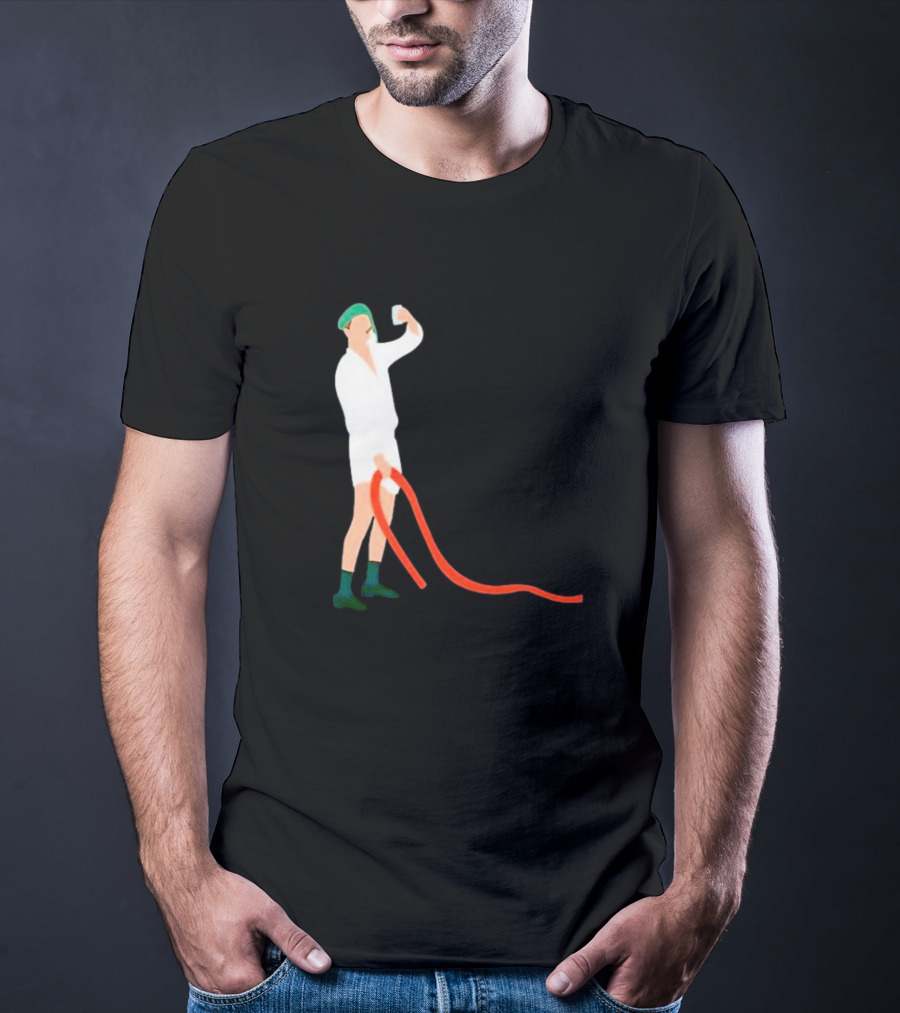 Septic Engineer Drunk Holding Red Hose T-Shirt