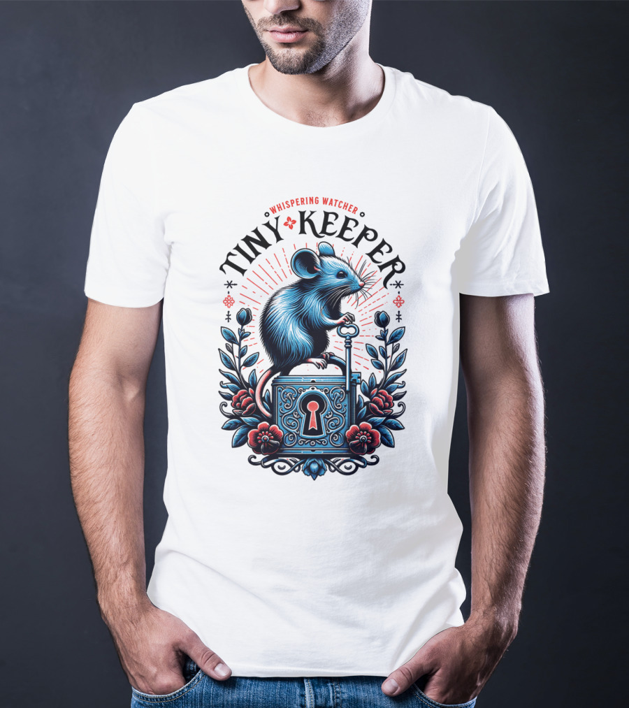 Whispering Watcher Tiny Keeper Mouse Key T-Shirt
