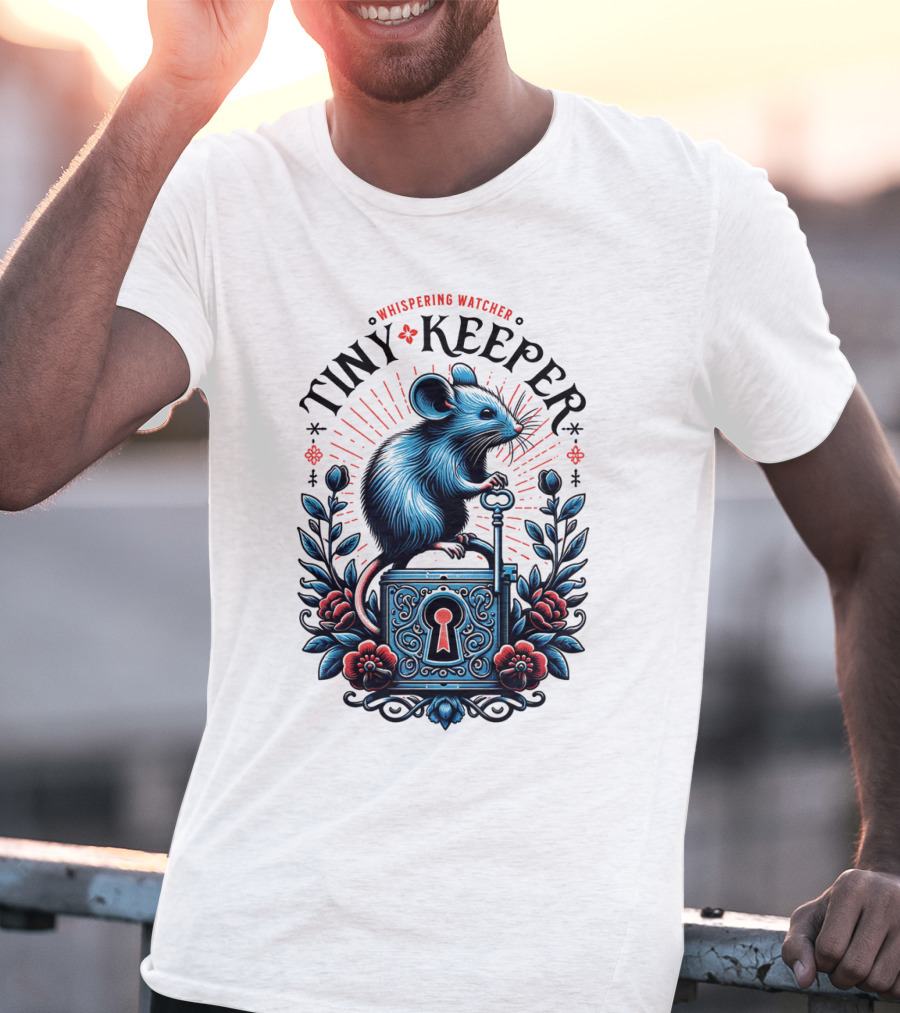 Whispering Watcher Tiny Keeper Mouse Key T-Shirt