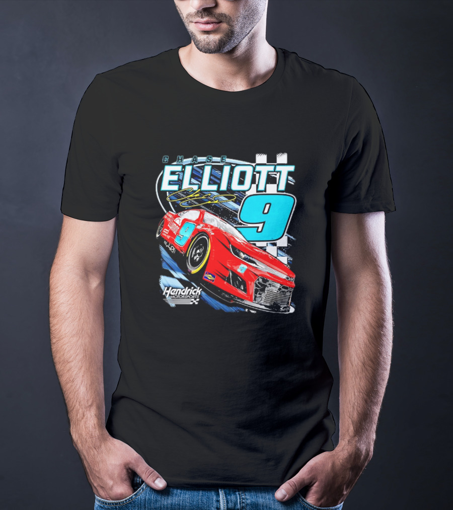 Chase Elliott Hendrick Motorsports No. 9 Racing Car T-Shirt