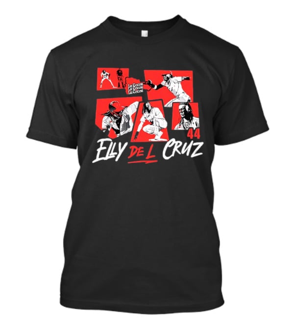 Elly De La Cruz La Cocoa 44 Cincinnati Reds Baseball T-Shirt