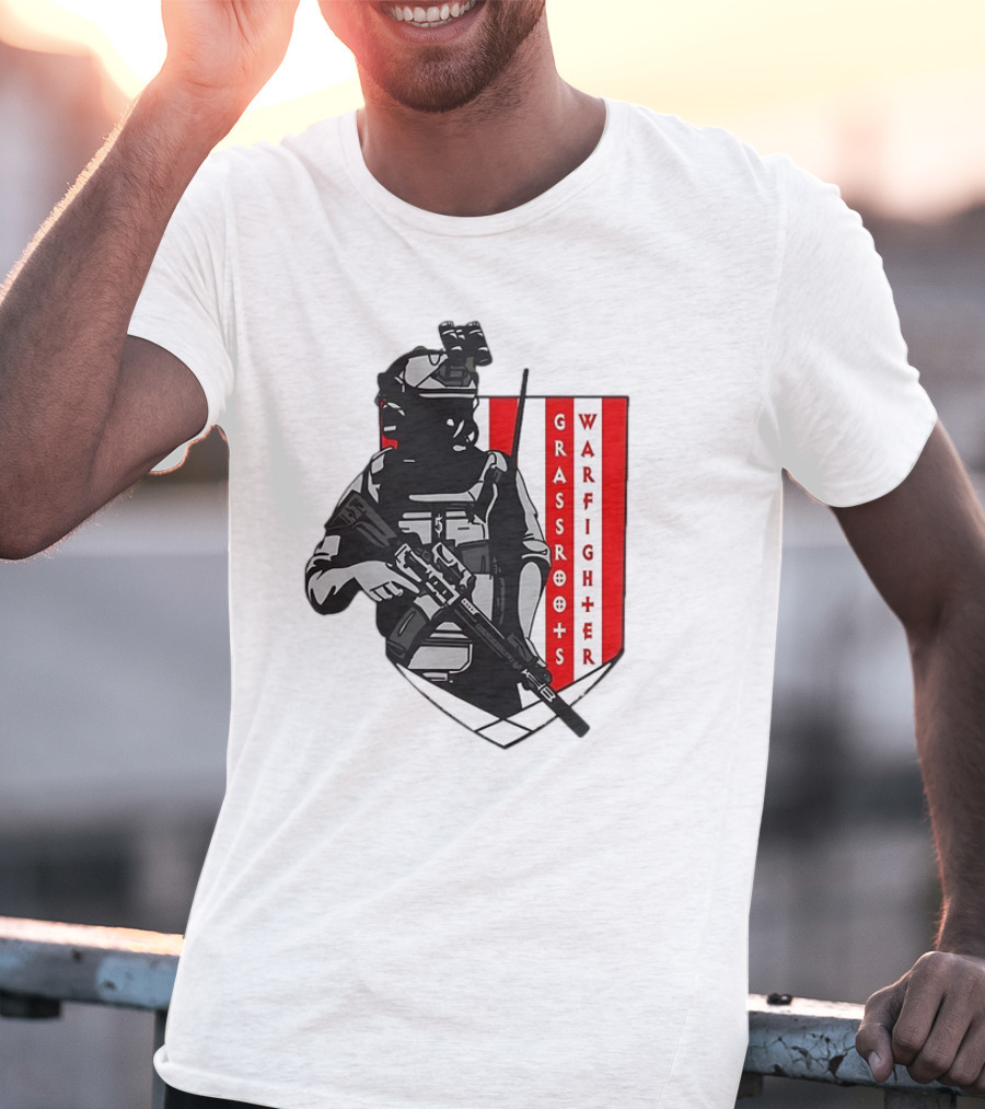 Grassroots Warfighter Tactical Operator Shield T-Shirt